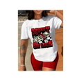 thumbnail image 1 of Dollar& Letter Print Crew Neck T-Shirt, Casual Short Sleeve T-Shirt For Spring& Summer, Women'S Clothing, 1 of 7