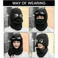 thumbnail image 3 of Winter Thermal Trapper Hat with Glasses, Winter Cycling Windproof Ski Mask Cap, 3 of 9