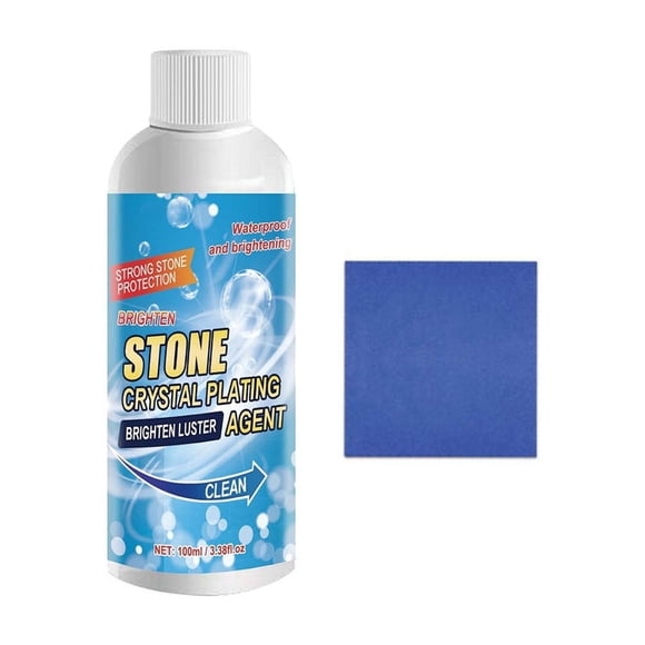 Xihbxyly Limpiador de Cristales de Piedra, Abrillantador de Larga Duración, Protector de Película Impermeable, Quitamanchas y Grasa, Mantenimiento Diario para Piedra Natural, Solución para El Hogar,