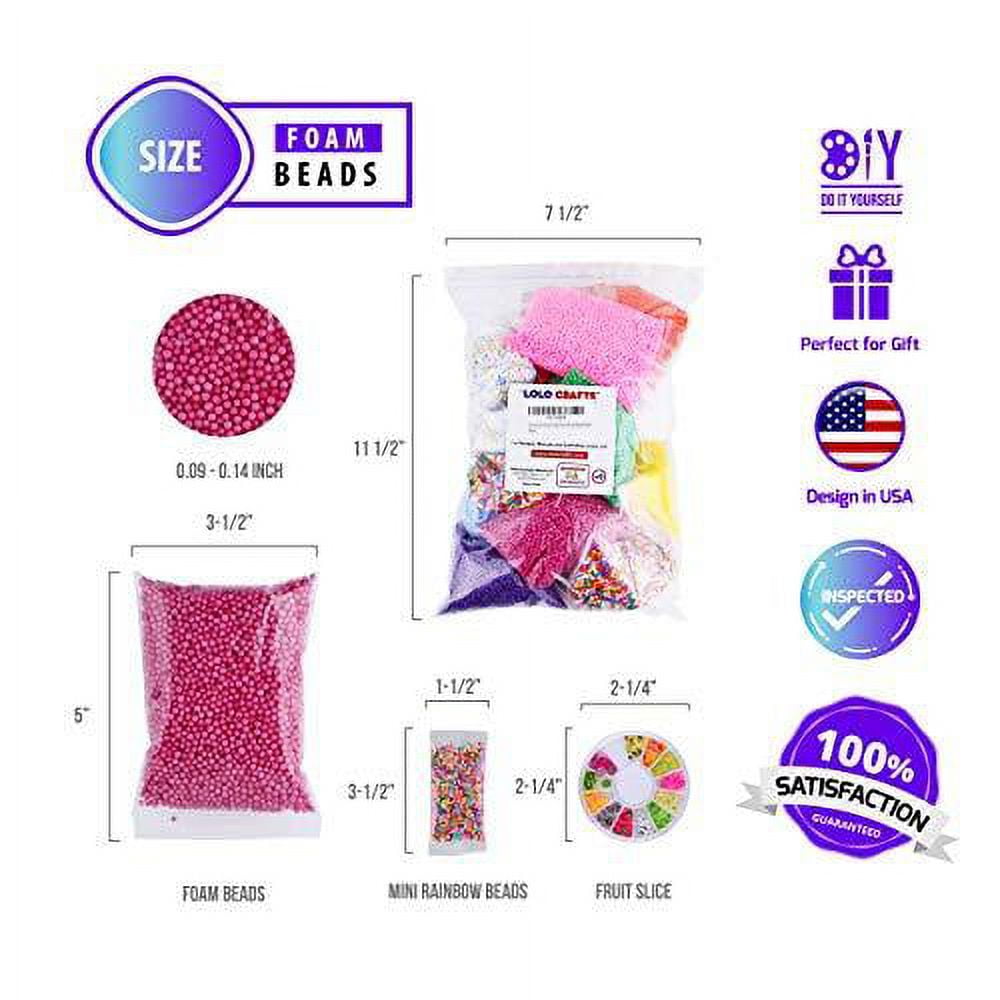 20000pcs/lot Foam Balls for Slime - Colorful Styrofoam Balls Beads Mini  0.1-0.18 inch - Decorative Ball Arts DIY Crafts Supplies For Homemade  Slime, Kid's Craft, Wedding and Party Decoration
