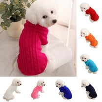 Knitted Dog Sweater Soft Pullover for Small Dogs Comfortable Pet Clothes Classic Cable Knit Design for Puppies Cats