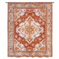 thumbnail image 2 of Orange Red Boho Sheer Curtains 45 Inches Long, Ethnic Geometric Middle Century Art Light Filering Curtains, Breathable Simi Curtain Privacy Drapes for Kitchen Bathroom Small Window Treatment, 2 of 9