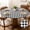 Black & White, variant on Tcwhniev Indoor Outdoor Patio Round Fitted Vinyl Tablecloth,Flannel Backing,Elastic Edge,Waterproof Plastic Table Cover ,Sunflowers Pattern for 5-Seat Table of 40-44’’ Diameter