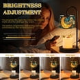 thumbnail image 3 of Candle Warmer Lamp with Timer Dimmer Crescent Moon Hanging Lanterns Stained Glass Night Sky Blue Gold Candle Lamp Warmer for Jar Candle with 4 Bulbs Gifts for Women House Warming Gifts, 3 of 8