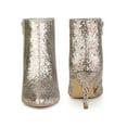 thumbnail image 5 of BLISSFUL STEP Pointed Toe Stiletto Heel Glitter Ankle Boots for Women Silver 9, 5 of 6