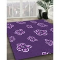 thumbnail image 3 of Ahgly Company Machine Washable Indoor Round Transitional Purple Iris Purple Area Rugs, 7' Round, 3 of 7