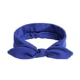 thumbnail image 5 of Headbands for Women Bow Knotted Hair Band Facial Cloth Ears Running Sport Elastic Hair Wrap Blue Free Size, 5 of 5