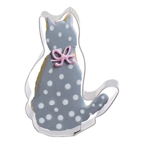 Cookie Cutter,Cat Shaped Aluminium Mold Sugarcraft Cake Cookies Pastry Baking Cutter Mould