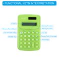 thumbnail image 3 of Uxcell 8 Digit Pocket Size Mini Calculator Power Handheld Calculator Green 2 Pack, 3 of 6