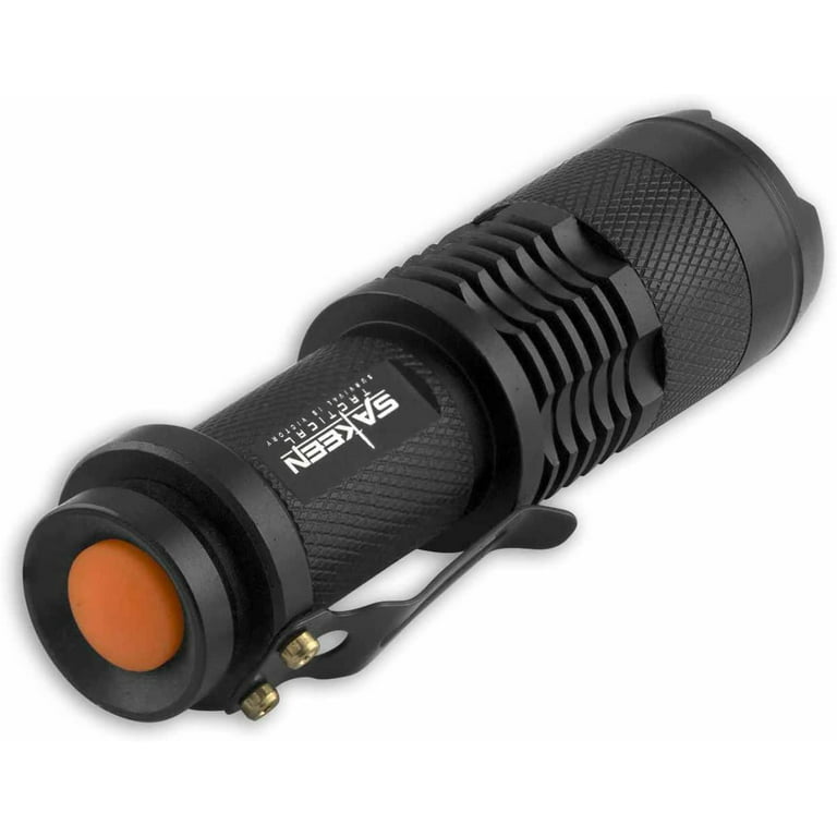 Black Tactical Mini LED single AA battery 300 Lumen Survival Camping Light Walmart.com