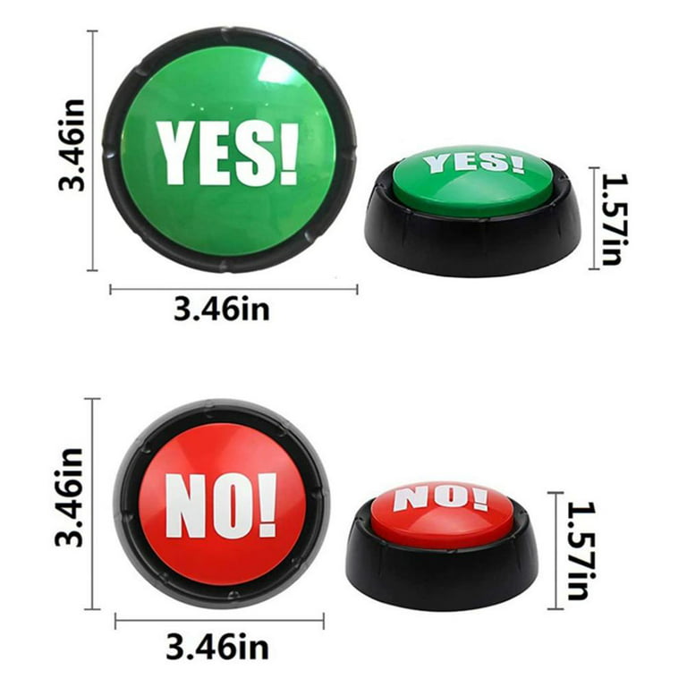 Sl Yes Button And No Button With Sound Talking Buttons Office Home Learning  Buzzers Yes And No Answer Buzzers Games Dog Pet Talking Buttons For