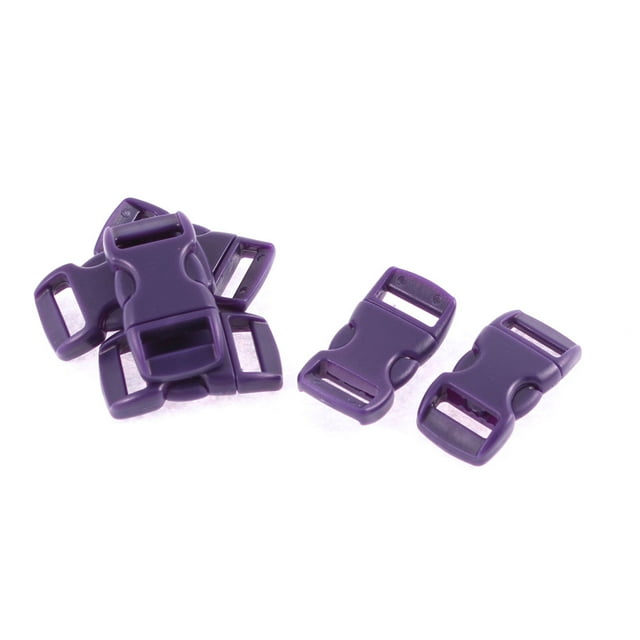 Unique Bargains Dark Purple Plastic Side Release Buckle 6 Pack