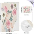 thumbnail image 3 of Pink Flowers Towels Highly Absorbent Cotton Towels 2 Pack, Premium Spa & Hotel Quality Quick Dry Towel Set,54" x 27", 3 of 7