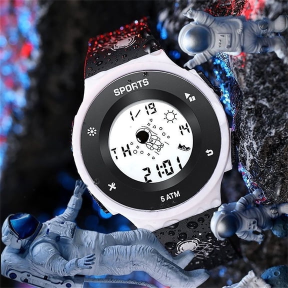 NovaStitch Unisex Electronic Watch Men Rubber Strap Digital Watch, Round Electronic Display Wristwatch for Men Women, Fashion Sport Wrist Watch for Couples