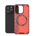 thumbnail image 2 of 2-in-1 Magnetic Phone Case for iPhone 13 Pro, [Anti-fall] [Compatible with MagSafe] Shockproof Translucent Honeycomb Pattern Back Ultra Slim Protective Case for iPhone 13 Pro,Red, 2 of 11