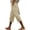 Beige, variant on JUSLIO Womens Capris with Pockets Lace Drawstring High Waist Everyday Casual Linen Capris