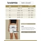 thumbnail image 5 of Pantalones cortos vaqueros luvamia, elásticos, de mezclilla, sin cordones, blanco crema, para mujer, 5 of 8