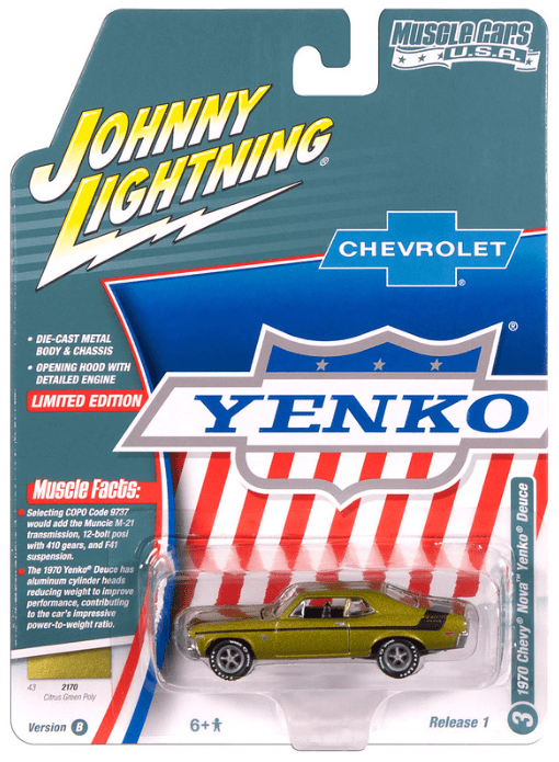 JOHNNY LIGHTNING 1:64 STREET FREAKS 1998 HONDA CIVIC CUSTOM YELLOW