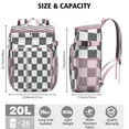 thumbnail image 5 of Retro Plaid Insulated Backpack Cooler - 20L High-Capacity Leakproof Lunch Bag for Outdoor, Travel & Work, 5 of 5