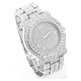 thumbnail image 2 of Techno Pave Men's 45mm Iced Out Diamond Watch with Roman Dial - Simulated Crystals - Bling-ed Out Adjustable Metal Band - Silver Watch & Bracelet Set, 2 of 6