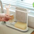 thumbnail image 3 of Jinsinto 2pcs Kitchen Sponge Holder Drainage Rag Storage Rack Dishcloth Shelf Blue white, 3 of 5