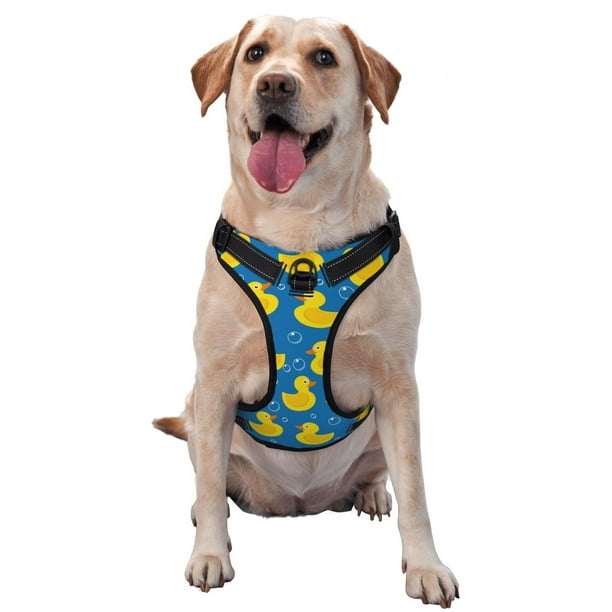 Fotbe Rubber Duck Arnés para Perro con Estampado –Chaleco Ajustable Acolchado con Asa de Control para Perros Grandes-Medium