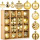 thumbnail image 1 of 42 Piezas Adornos de Bolas de Árbol de Navidad Bolas de Navidad Colgantes Adornos de Árbol de Navidad de Plástico Intermitentes Bolas Colgantes de Árbol de Navidad de 2.36'' y 1.18'' para Decoraciones, 1 of 5
