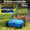 thumbnail image 3 of 26-Inch Heavy Duty Push Lawn Sweeper – Walk-Behind Manual Leaf and Grass Collector – 4 High-Speed Rotating Brushes – 7 cu ft Large Capacity – for Yard, Patio, Driveway, 3 of 7