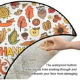 thumbnail image 2 of GZHJMY Thanksgiving Autumn Christmas Tree Mat, Round Christmas Tree Stand Mat Decoration for Holiday Party Home Christmas Day Ornaments Floor Door, 28.3", 2 of 6