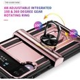 thumbnail image 2 of for Samsung Galaxy Z Flip 4 Case, Galaxy Z Flip 3 Case with Hinge Protection and 360°Rotate Ring Magnetic Kickstand Heavy Duty Protective Case for Samsung Galaxy Z Flip 3/4 Phone (Rose Gold), 2 of 15