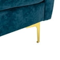thumbnail image 6 of Modular Sectional Sofa Couch with Reversible Chaise Velvet, L Shaped Couch Sofa with Removable Ottoman, 3 Seater Sofa with Pillows and Golden Metal Legs, U-Shaped Corner Sofa for Living Room,Teal Blue, 6 of 7