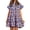 Blue, variant on Floral Printed Womens Ruffles Boho Babydoll Loose Swing Casual Short Mini T-Shirt Dress