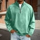 thumbnail image 2 of Hombres Zip Up Sudadera con Capucha de Pie Cuello Lavado Denim Afligido Medio Cremallera Manga Larga Casual Superior Poliéster Mezcla Chaqueta, 2 of 7