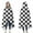 Black and White, variant on Wearable Blanket,Black and White Checkered Pattern Hooded Wearable Sherpa Blanket for Adults & Teens,Winter Poncho Shawl Wrap Cape Thick Warm,50"x60"