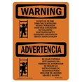 thumbnail image 1 of SignMission OS-WS-A-1218-L-12576 Panneau d'Avertissement OSHA 12 x 18 Po - Ne Pas Utiliser Échafaudage Bilingue, 1 of 1