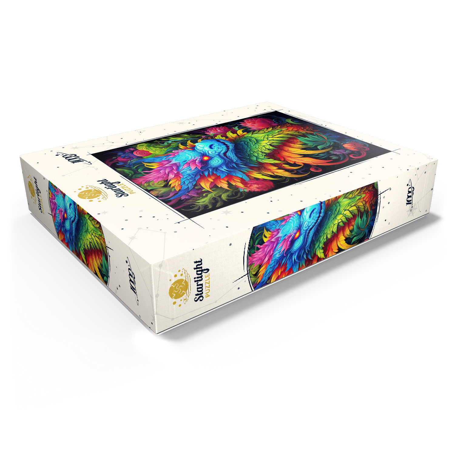 MyPuzzle - Vibrant Fantasy Dragon With Lush Foliage - Premium 1000 Piece Jigsaw Puzzle for Adults