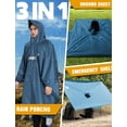 thumbnail image 2 of Poncho de lluvia ANYOO con capucha, impermeable y ligero para adultos, 2 of 7