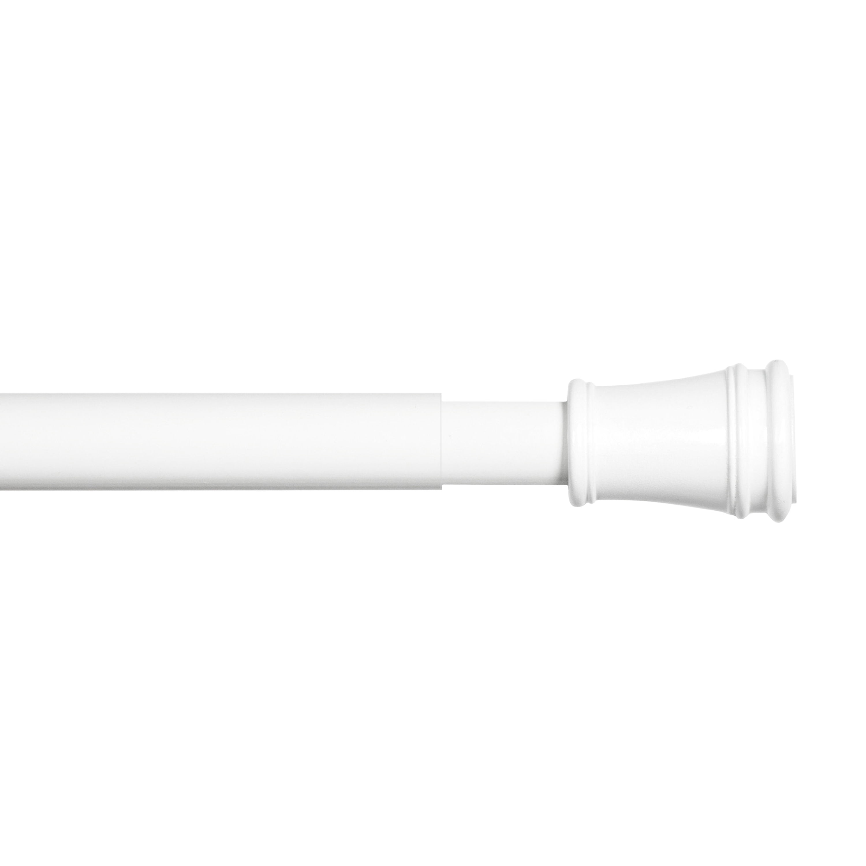 Kenney® Rogers 5/8" Twist & Fit™ No Tools Adjustable Tension Window Curtain Rod, 48-84", White