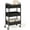 Blk, variant on 3-Tier Delicate Compact Rolling Metal Storage Organizer - Mobile Utility Cart Kitchen/Under Desk Cart Caster Wheels - WHT (15.35" X 10.24" X 26.8"H)