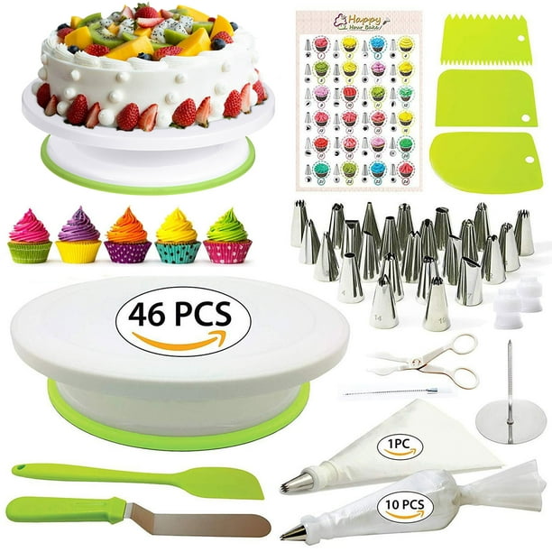 Cake Decorating kit 46PCs Cake Decoration Tools with Non Slip Base