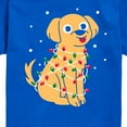 thumbnail image 3 of Instant Message - Dog Wrapped In Christmas Lights - Toddler & Youth Short Sleeve Graphic T-Shirt, 3 of 6