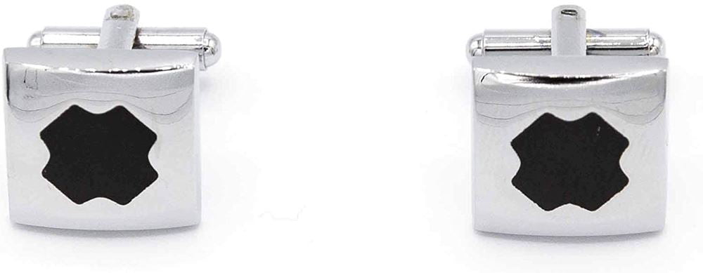Men's Platinum-Plated Square-Shaped Cufflinks in Gift Box