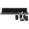 thumbnail image 1 of Jinsinto Bathroom Floating Wall Shelf Matte Aluminum Rectangular Shelf Ultra-thin Heavy-dut,black(30cm), 1 of 5