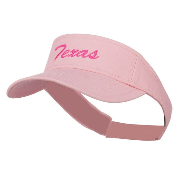 Texas State Embroidered Visor - Pink OSFM