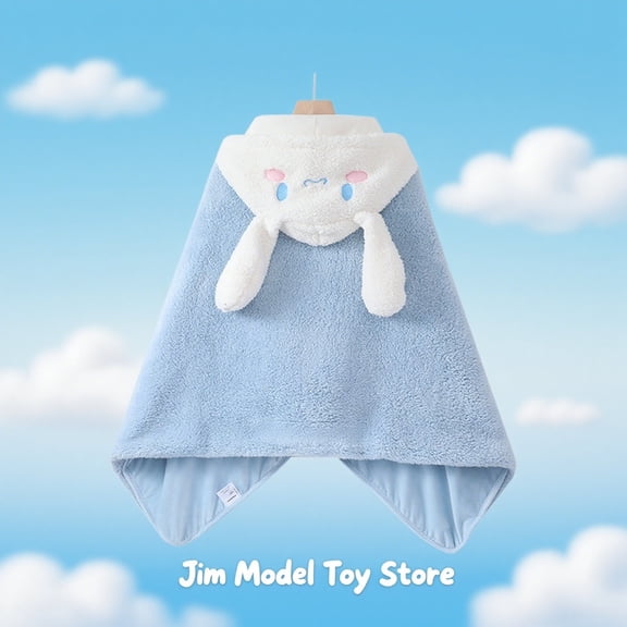 Cartoon My Melody Kuromi Cinnamoroll Cute Office Nap Blanket Blanket Hooded Poncho Blanket Air Conditioning Blanket Gift