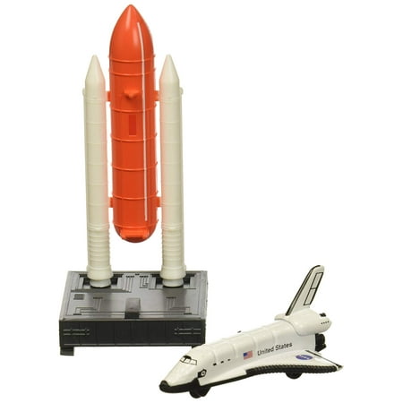 Space Shuttle on Launch Pad, 3 diecast space shuttle with plastic booster rockets By