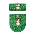 thumbnail image 4 of HELLHERO Clover and Penguin Pattern Adjustable Washable and Reusable 2 Pcs Set with Stretch Toilet Seat Cover Elastic Installation, 4 of 7