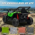 thumbnail image 7 of FINITO 12V Kids Ride On UTV 2WD Electric Powered Truck 4 Wheels Vehicle with LED Lights MP3 Bluetooth Remote Control for Boys Girls 3+, Green, 7 of 7