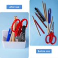 thumbnail image 5 of Magnetic Pen Holders Adjustable Dry Erase Organizer Holder with Removable Divider Whiteboard Marker Holder for Fridge, Refrigerator, Locker, Office, H, 5 of 5