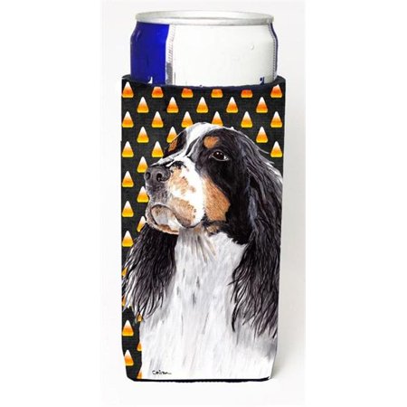 

Springer Spaniel Candy Corn Halloween Portrait Michelob Ultra s for slim cans